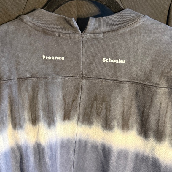 Proenza Schouler Blue and White Tie-Dye Sweatshirt - Picture 6 of 6